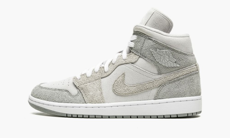 Nike Air Jordan 1 MID SE \'Grey Fleece\' Schoenen Dames Grijs Nederland | 451367-MLS