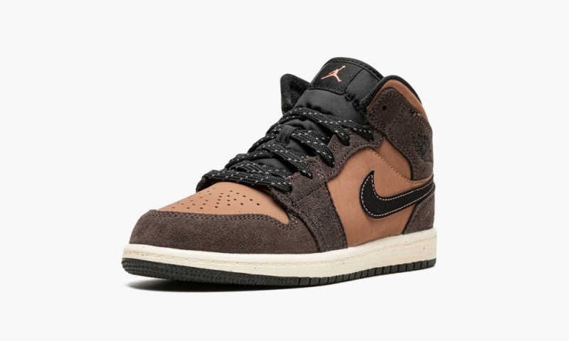 Nike Air Jordan 1 MID SE (PS) 'Dark Chocolate' Schoenen Kinderen Donkerchocola Bruin Nederland | 762894-CZM