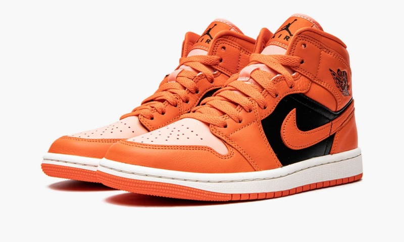 Nike Air Jordan 1 MID SE Schoenen Dames Rood Oranje Nederland | 186349-DBK