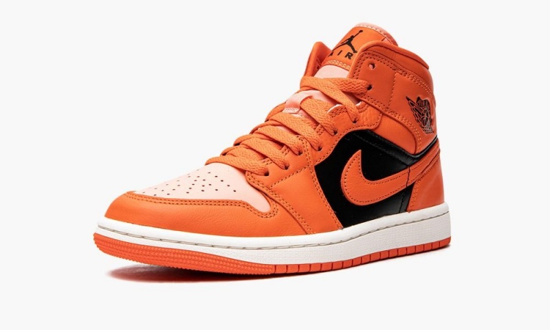 Nike Air Jordan 1 MID SE Schoenen Dames Rood Oranje Nederland | 186349-DBK