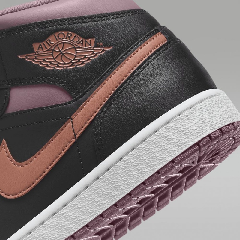 Nike Air Jordan 1 MID SE Schoenen Dames Paars Zwart Nederland | 405236-WSK