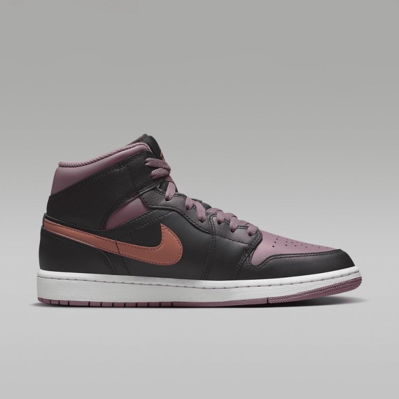Nike Air Jordan 1 MID SE Schoenen Dames Paars Zwart Nederland | 405236-WSK