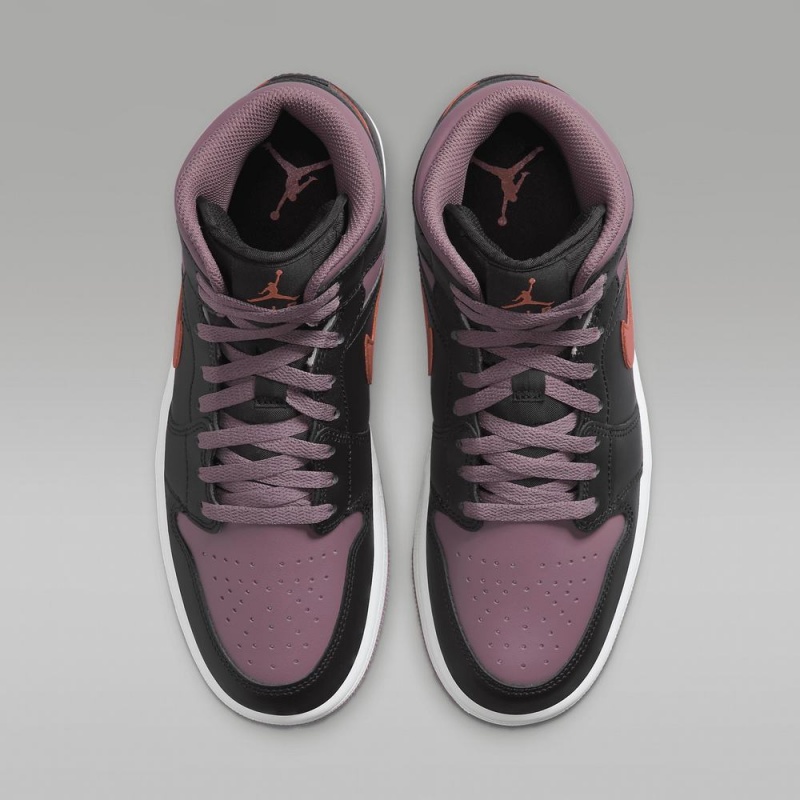 Nike Air Jordan 1 MID SE Schoenen Dames Paars Zwart Nederland | 405236-WSK