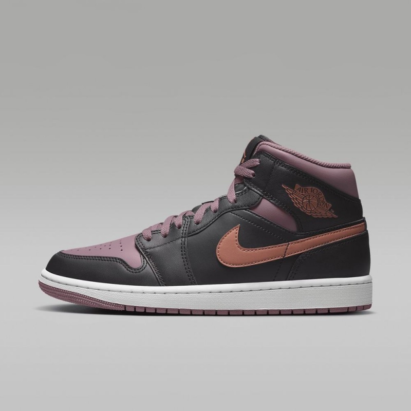 Nike Air Jordan 1 MID SE Schoenen Dames Paars Zwart Nederland | 405236-WSK