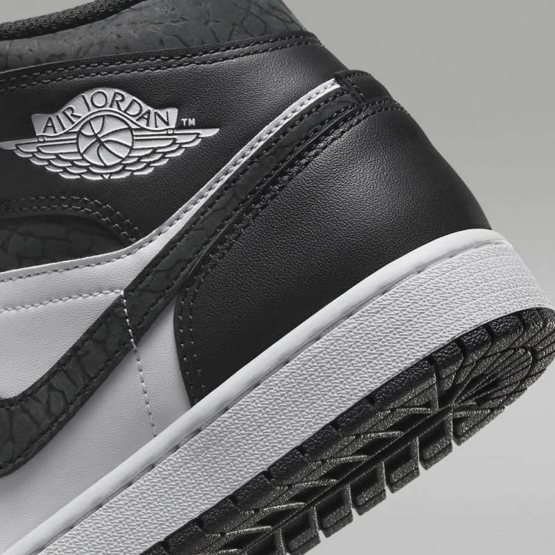 Nike Air Jordan 1 MID SE Schoenen Dames Zwart Wit Nederland | 968231-YHJ
