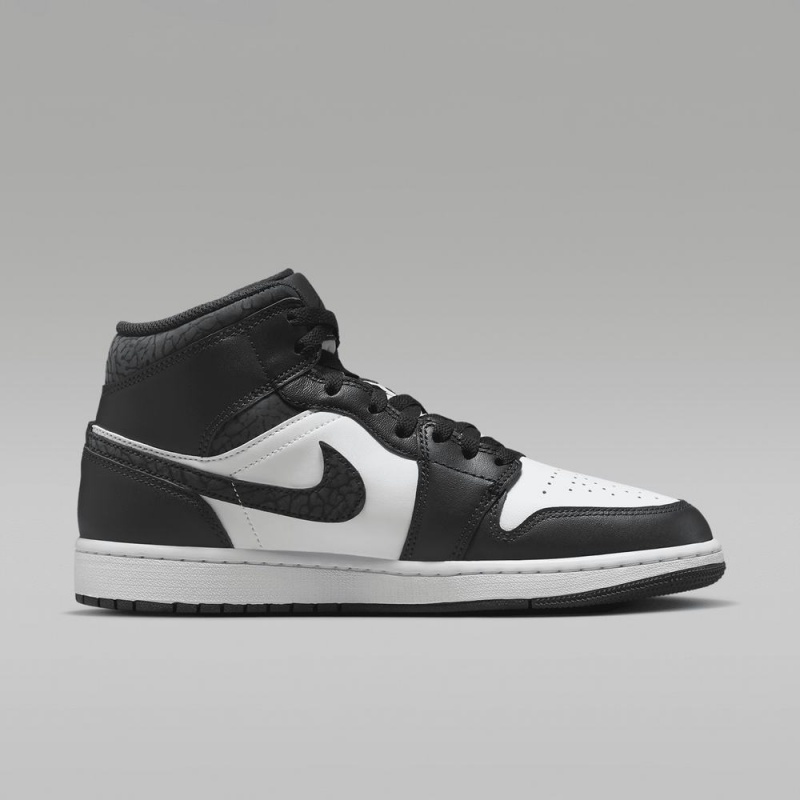 Nike Air Jordan 1 MID SE Schoenen Dames Zwart Wit Nederland | 968231-YHJ