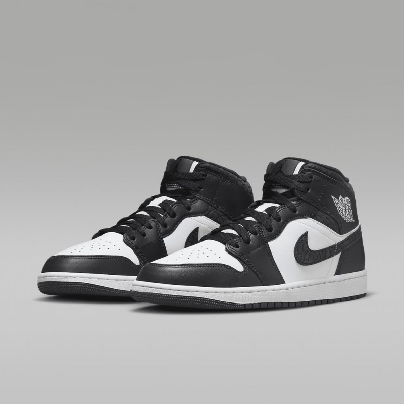 Nike Air Jordan 1 MID SE Schoenen Dames Zwart Wit Nederland | 968231-YHJ