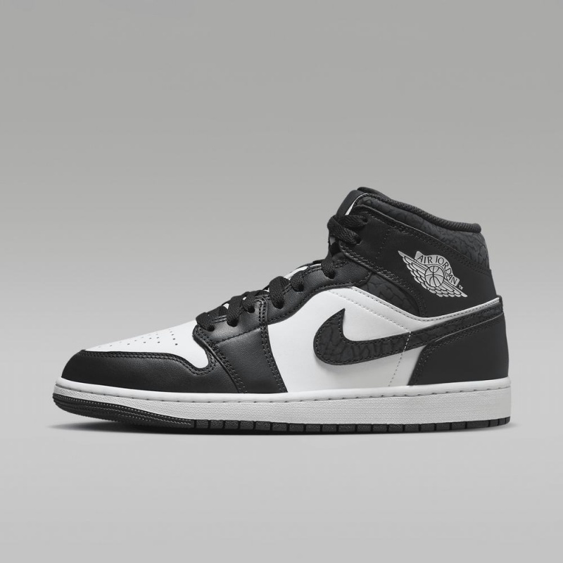 Nike Air Jordan 1 MID SE Schoenen Dames Zwart Wit Nederland | 968231-YHJ