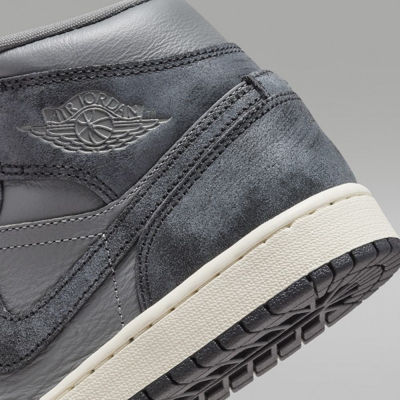 Nike Air Jordan 1 MID SE Schoenen Dames Diepgrijs Nederland | 187945-LJY