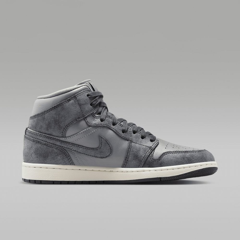 Nike Air Jordan 1 MID SE Schoenen Dames Diepgrijs Nederland | 187945-LJY