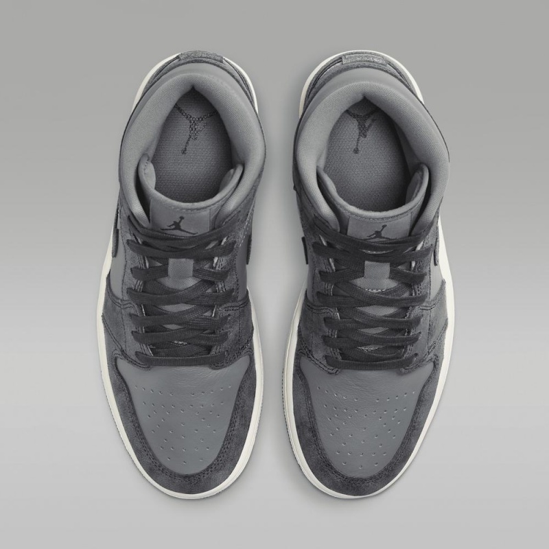 Nike Air Jordan 1 MID SE Schoenen Dames Diepgrijs Nederland | 187945-LJY