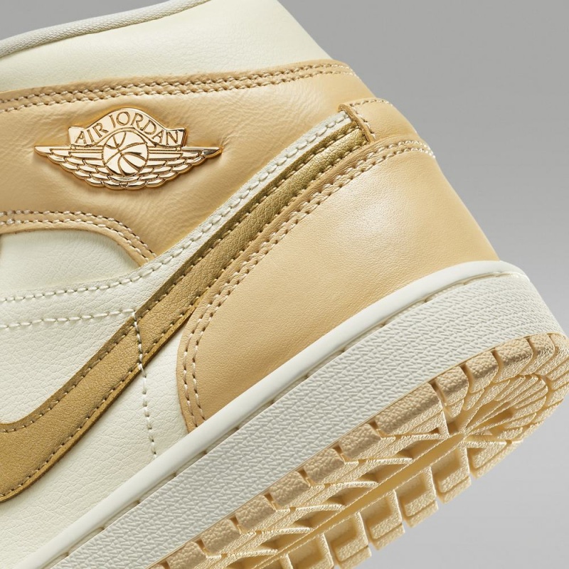 Nike Air Jordan 1 MID SE Schoenen Dames Geel Nederland | 817453-DUH