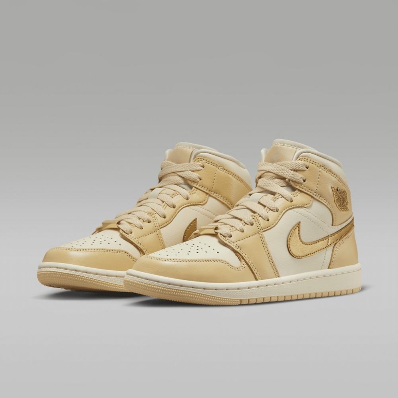 Nike Air Jordan 1 MID SE Schoenen Dames Geel Nederland | 817453-DUH