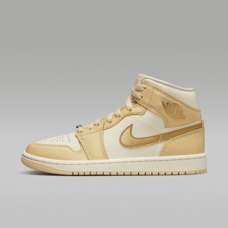 Nike Air Jordan 1 MID SE Schoenen Dames Geel Nederland | 817453-DUH