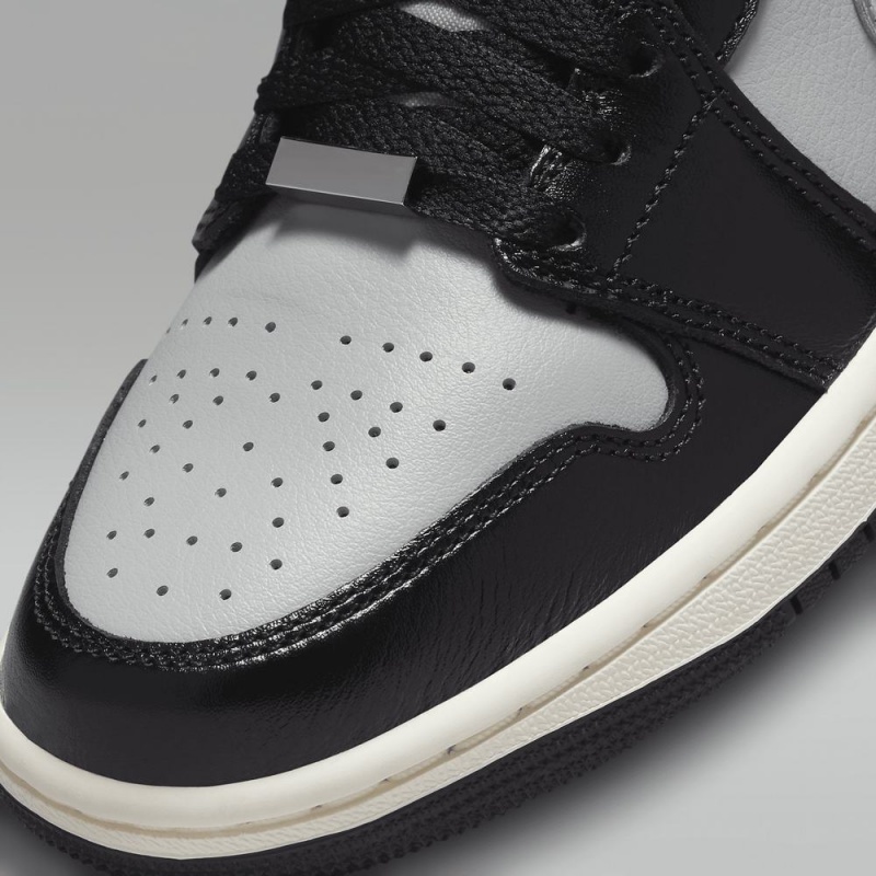 Nike Air Jordan 1 MID SE Schoenen Dames Zwart Grijs Nederland | 253087-DWG