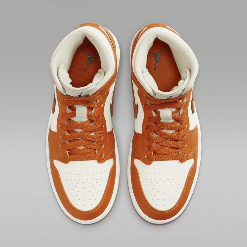 Nike Air Jordan 1 MID SE Schoenen Dames Bruin Wit Nederland | 547682-INP