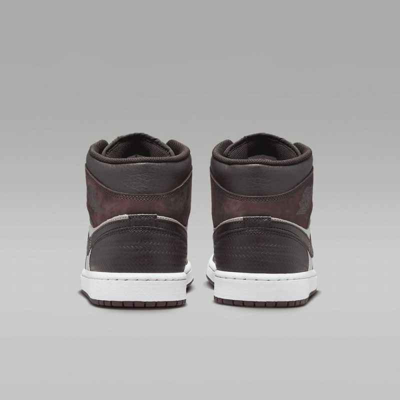 Nike Air Jordan 1 MID SE Schoenen Dames Bruin Metal Goud Nederland | 017456-OQK