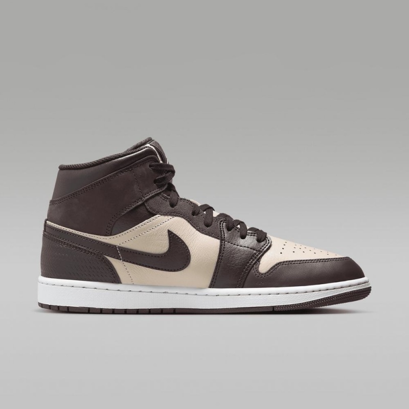 Nike Air Jordan 1 MID SE Schoenen Dames Bruin Metal Goud Nederland | 017456-OQK