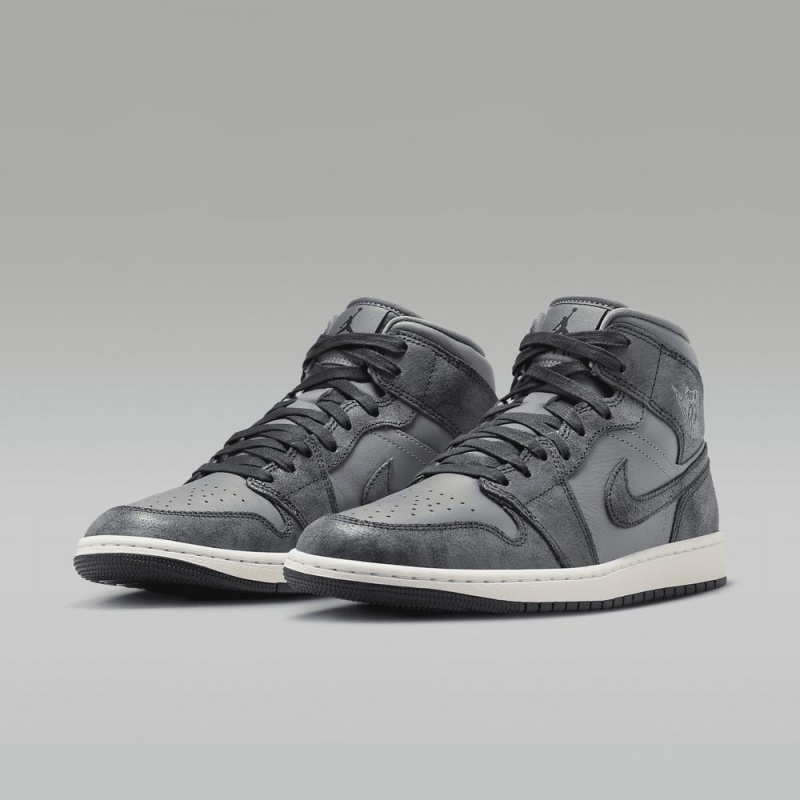 Nike Air Jordan 1 MID SE Schoenen Heren Grijs Nederland | 917836-HYF