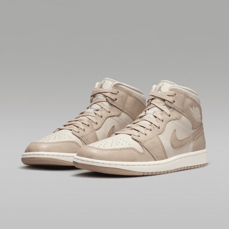 Nike Air Jordan 1 MID SE Schoenen Heren Lichtbruin Bruin Nederland | 053746-BKP