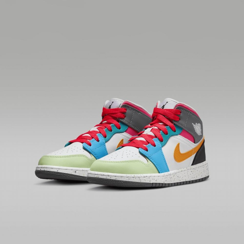 Nike Air Jordan 1 MID SE Schoenen Kinderen Gekleurd Nederland | 076215-SCA