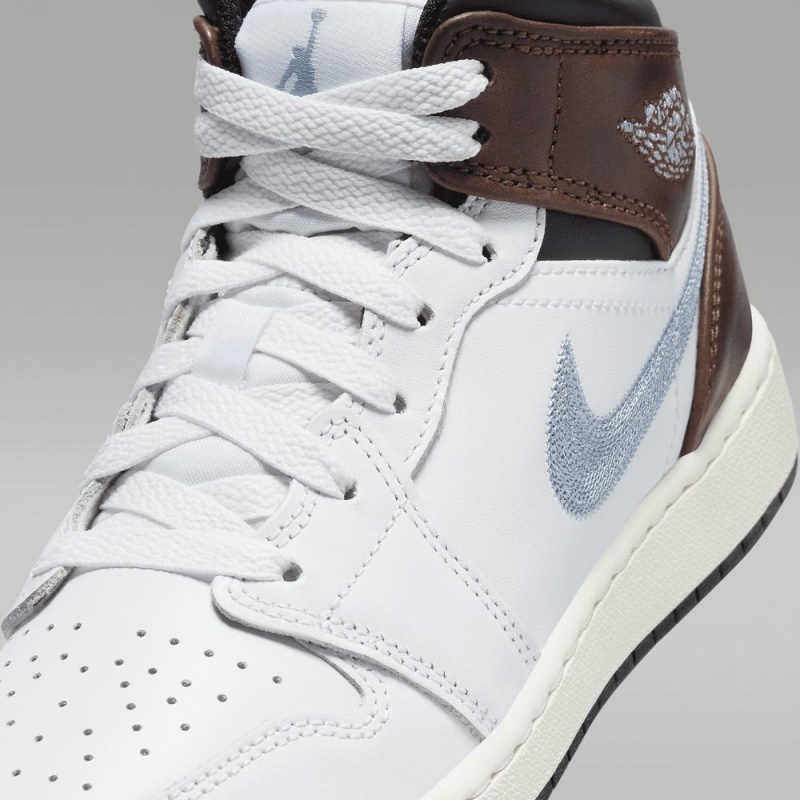 Nike Air Jordan 1 MID SE Schoenen Kinderen Wit Chocola Nederland | 786520-ARJ