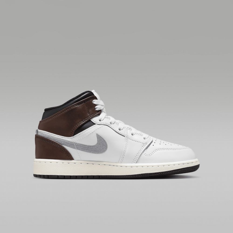Nike Air Jordan 1 MID SE Schoenen Kinderen Wit Chocola Nederland | 786520-ARJ