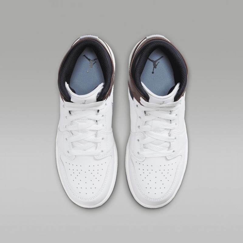 Nike Air Jordan 1 MID SE Schoenen Kinderen Wit Chocola Nederland | 786520-ARJ