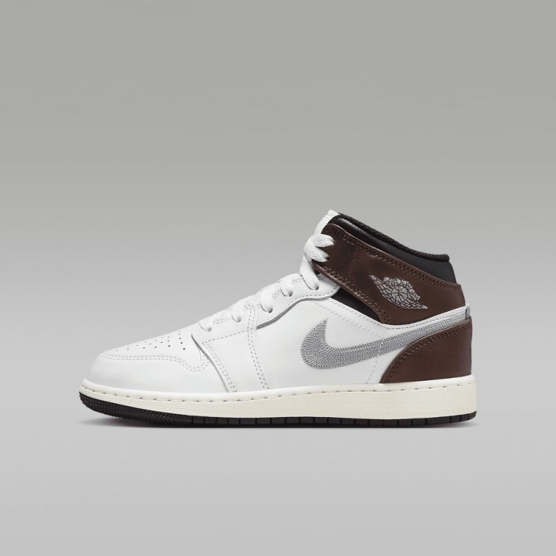 Nike Air Jordan 1 MID SE Schoenen Kinderen Wit Chocola Nederland | 786520-ARJ