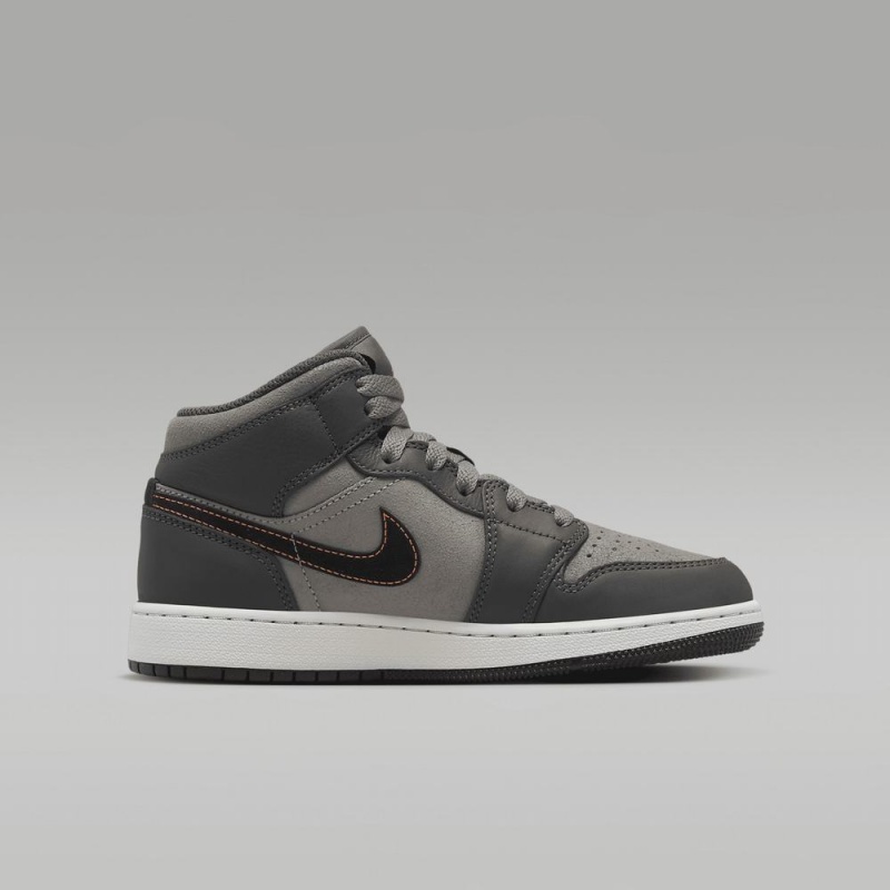 Nike Air Jordan 1 MID SE Schoenen Kinderen Grijs Nederland | 958210-PWH