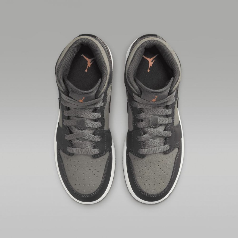Nike Air Jordan 1 MID SE Schoenen Kinderen Grijs Nederland | 958210-PWH