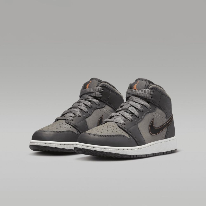 Nike Air Jordan 1 MID SE Schoenen Kinderen Grijs Nederland | 958210-PWH