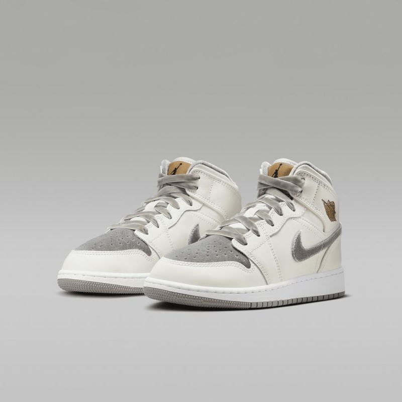 Nike Air Jordan 1 MID SE Schoenen Kinderen Wit Nederland | 709514-AVY