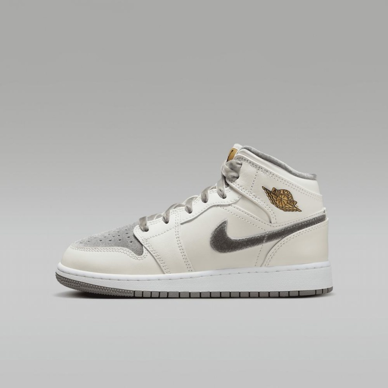 Nike Air Jordan 1 MID SE Schoenen Kinderen Wit Nederland | 709514-AVY