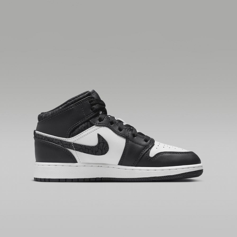 Nike Air Jordan 1 MID SE Schoenen Kinderen Wit Zwart Nederland | 596028-VSG