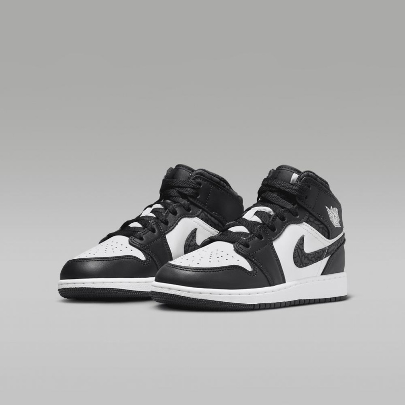 Nike Air Jordan 1 MID SE Schoenen Kinderen Wit Zwart Nederland | 596028-VSG