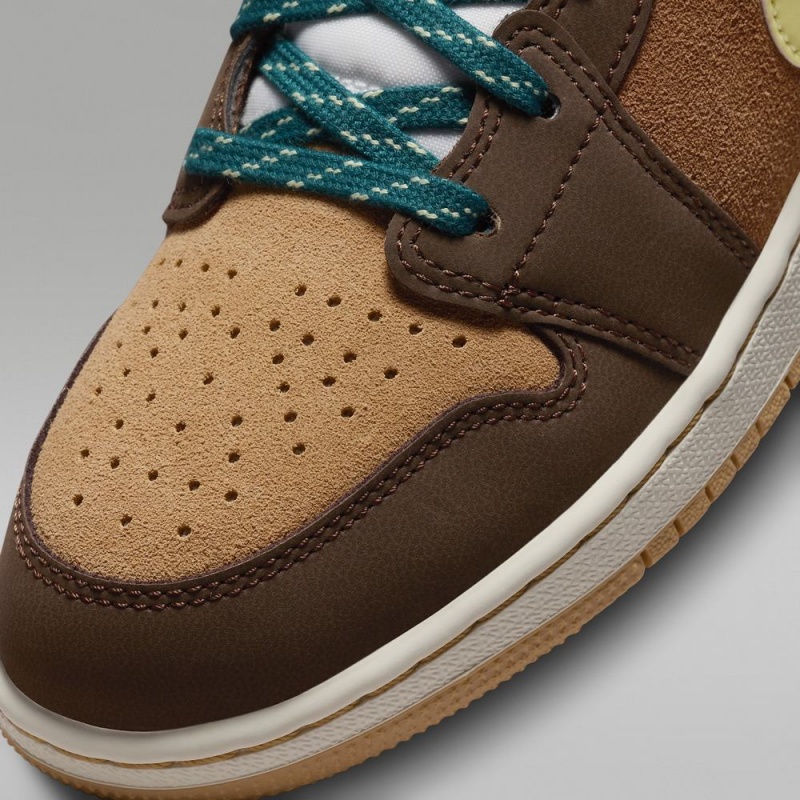 Nike Air Jordan 1 MID SE Schoenen Kinderen Bruin Nederland | 752603-PSR