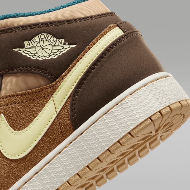 Nike Air Jordan 1 MID SE Schoenen Kinderen Bruin Nederland | 752603-PSR