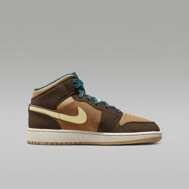 Nike Air Jordan 1 MID SE Schoenen Kinderen Bruin Nederland | 752603-PSR