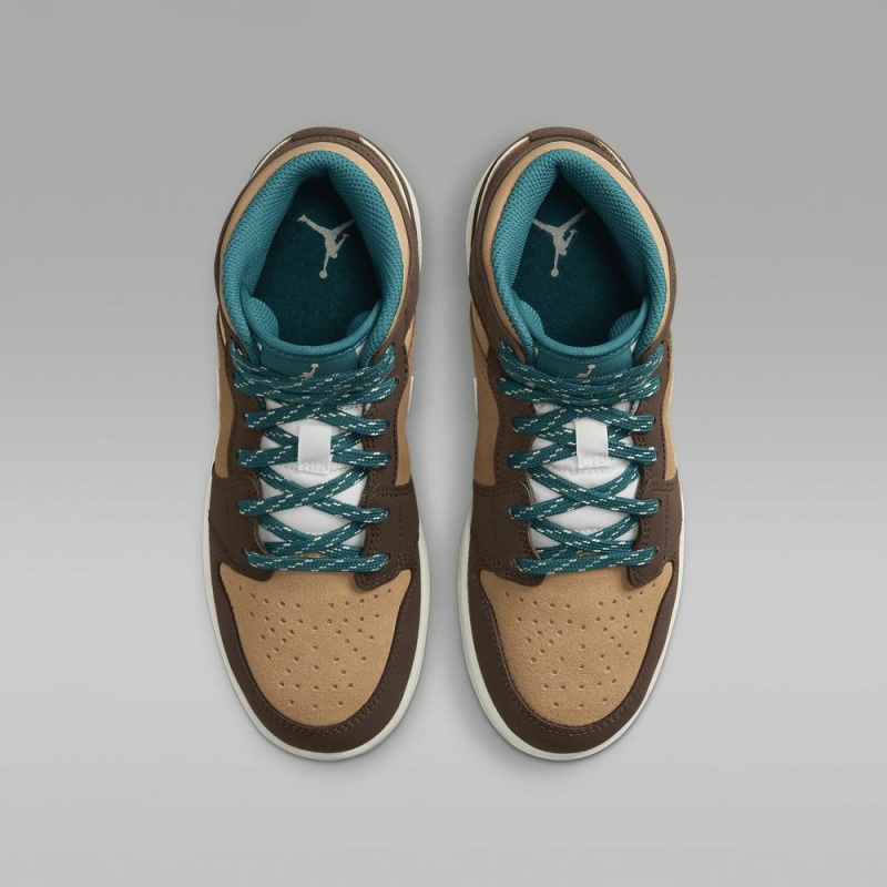 Nike Air Jordan 1 MID SE Schoenen Kinderen Bruin Nederland | 752603-PSR