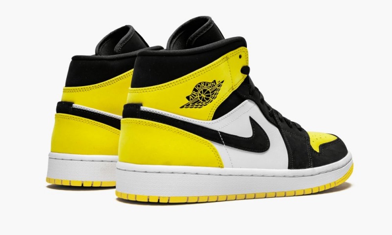 Nike Air Jordan 1 MID SE 'Yellow Neus' Schoenen Heren Zwart Geel Nederland | 625348-GBQ