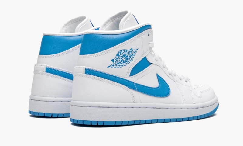 Nike Air Jordan 1 MID 'UNC' Schoenen Dames Blauw Wit Nederland | 415680-URN