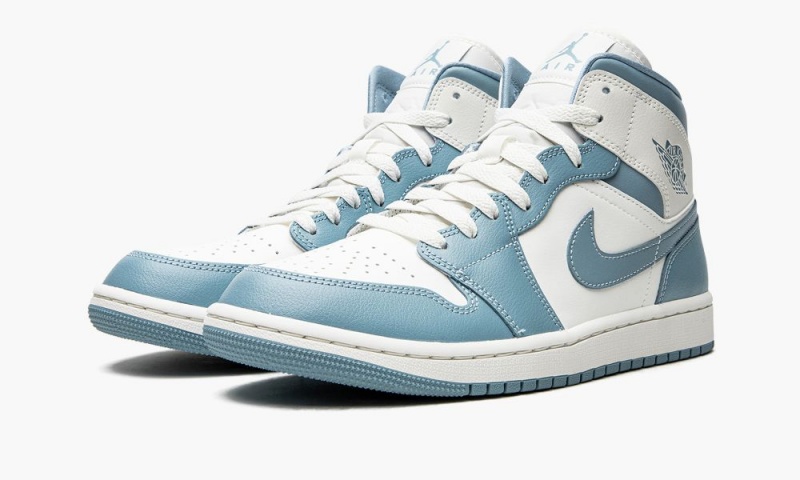 Nike Air Jordan 1 MID 'UNC' Schoenen Dames Blauw Wit Nederland | 543716-UZB