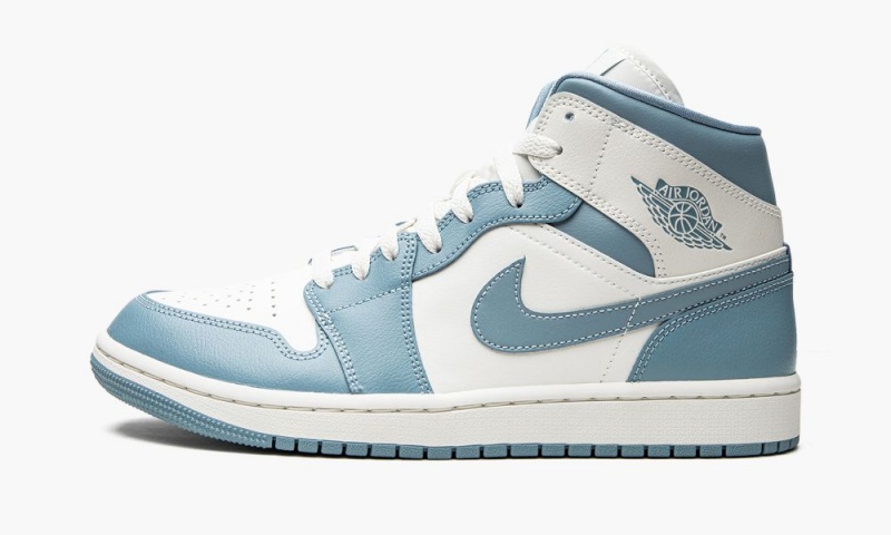 Nike Air Jordan 1 MID \'UNC\' Schoenen Dames Blauw Wit Nederland | 543716-UZB