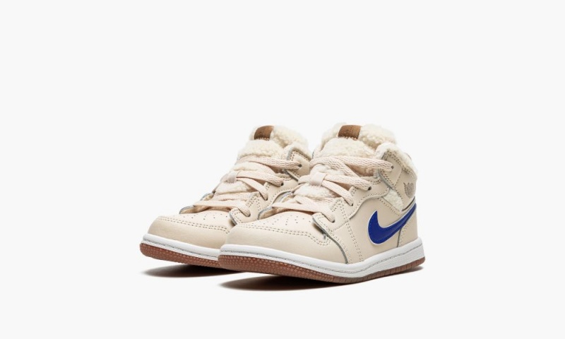 Nike Air Jordan 1 MID UTL (TD) Schoenen Kinderen Wit Blauw Nederland | 081697-EUB