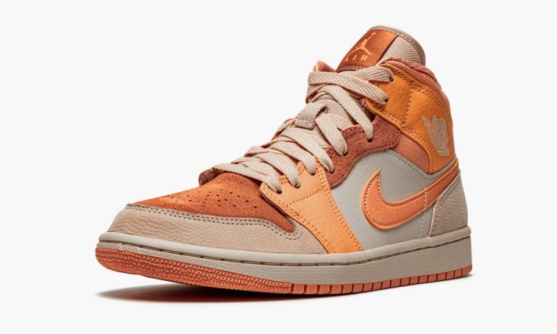Nike Air Jordan 1 Mid 'Apricot' Schoenen Dames Oranje Abrikoos Nederland | 253418-RBL