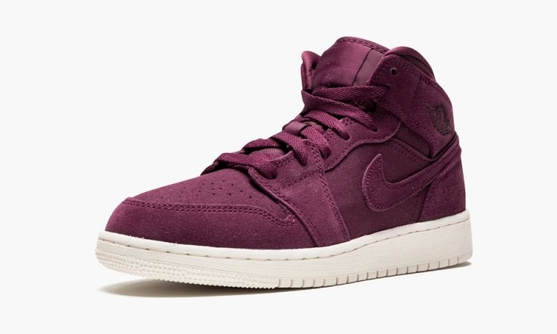 Nike Air Jordan 1 Mid BG 'Bordeaux' Schoenen Kinderen Bordeaux Wit Nederland | 329150-YOD