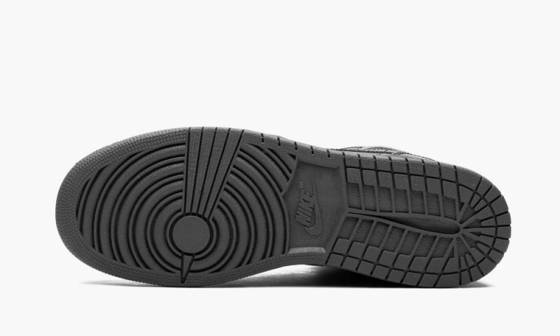 Nike Air Jordan 1 Mid BG 'Triple Black' Schoenen Kinderen Zwart Donkergrijs Nederland | 203417-SMZ