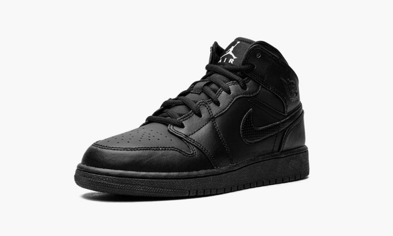 Nike Air Jordan 1 Mid 'BLACK/WHITE' Schoenen Kinderen Zwart Wit Nederland | 068734-IHT