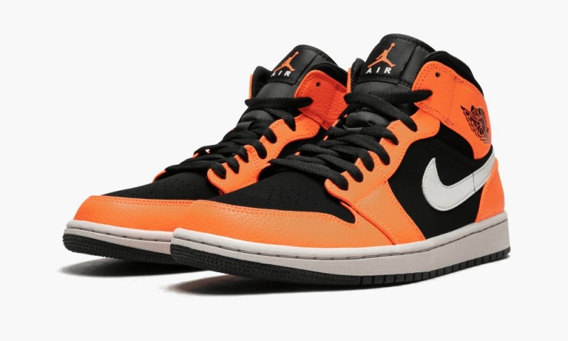 Nike Air Jordan 1 Mid 'Black Cone' Schoenen Heren Oranje Zwart Nederland | 723419-IDC